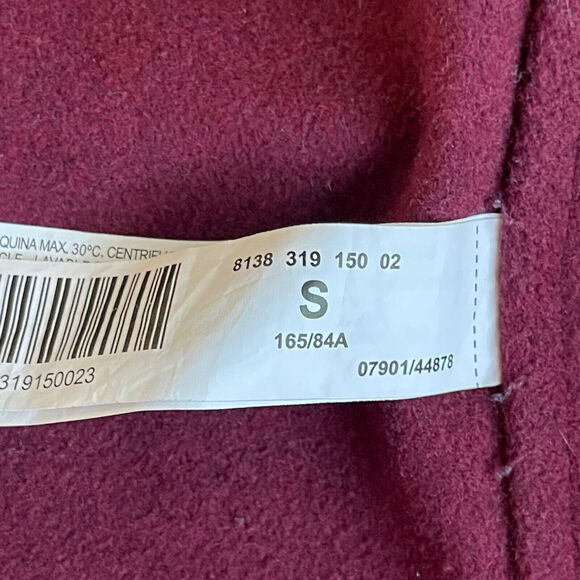 Stradivarius Sleeveless Oversized Open Cardigan Women Size‎ S Red Pockets - Picture 5 of 10